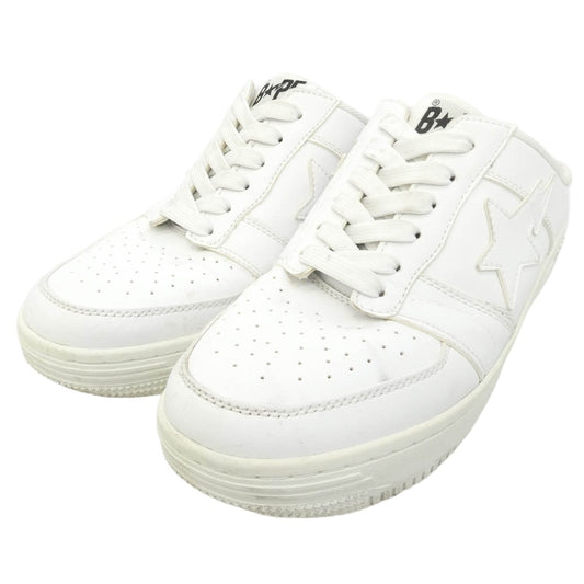 A BATHING APE アベイシングエイプ BAPESTA SLIP ON ベイプスタ スリッポン サンダル スニーカー ホワイト系 26.5cm【中古】
