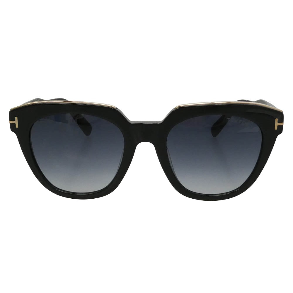 TOM FORD トムフォード TF686-F HALEY アジアンフィット ブルーグラデーションレンズ サングラス アイウェア ブラック系 53□21 140【中古】 TOM FORD トムフォード TF686-F HALEY アジアンフィット ブルー