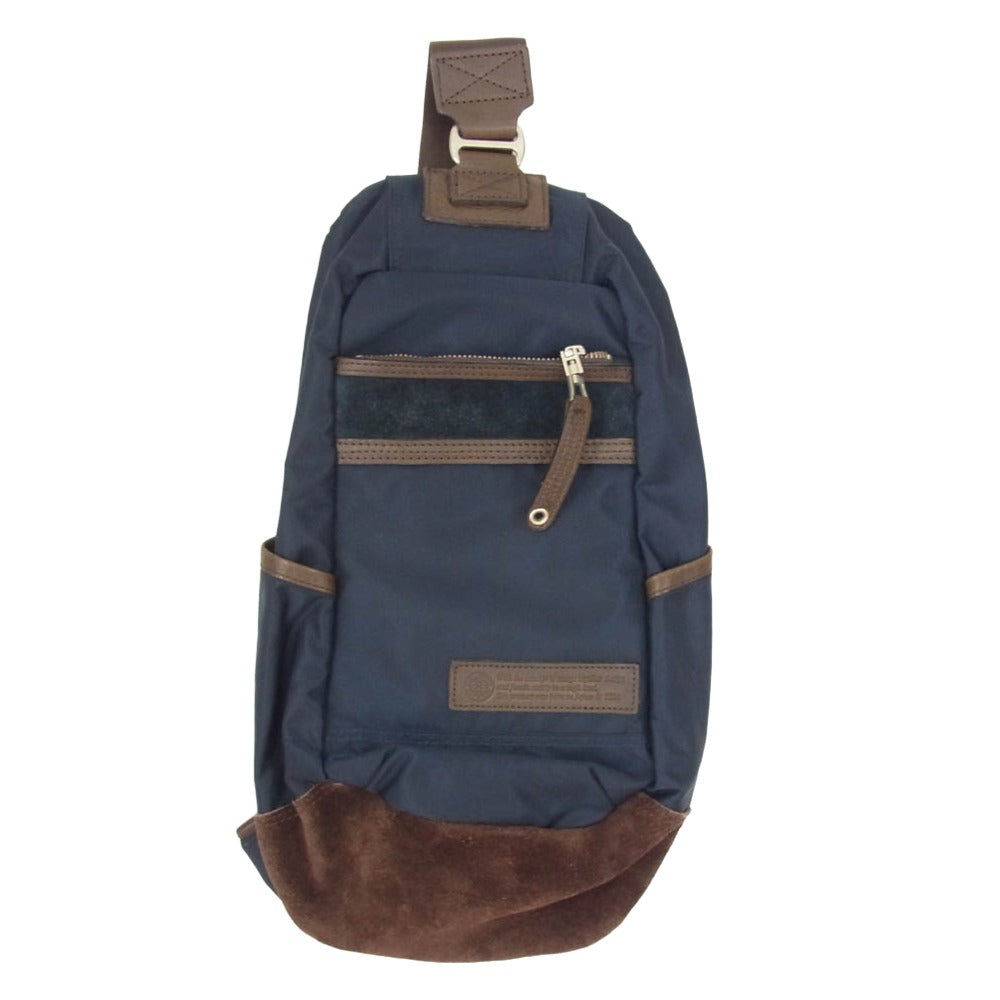 【美品】master-piece Density ボディバッグ 01357 MASTERPIECE マスターピース 01357 Density ボディバッグ ネイビー系