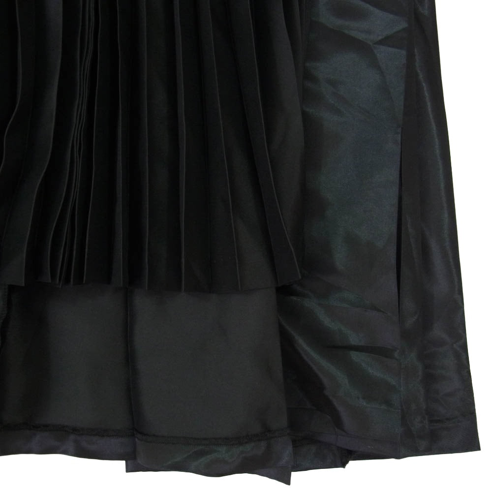 BLACK COMME des GARCONS ブラックコムデギャルソン 1G-S001 AD2022 エステル プリーツ イージー ロング スカート ブラック系 M【中古】