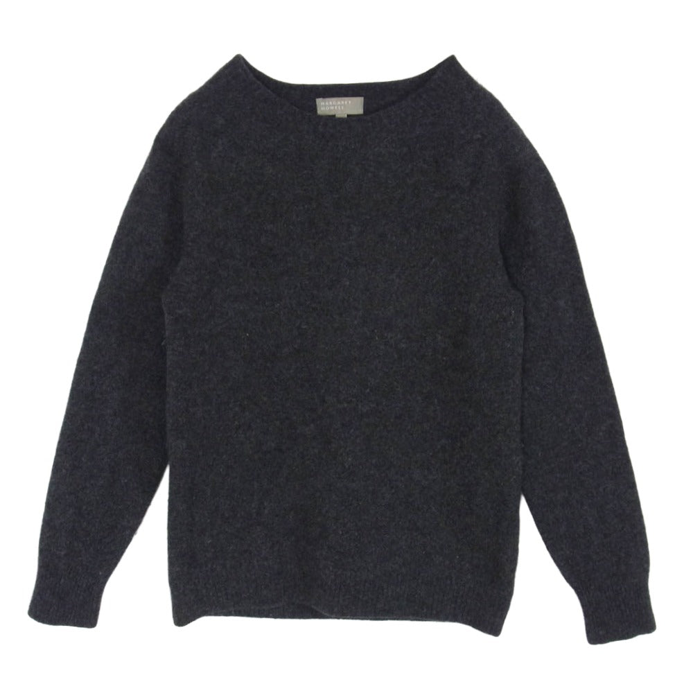 MARGARET HOWELL マーガレットハウエル 579-9260004 MERINO CASHMERE カシミヤ混 ウール ニット セーター ダークグレー系 L【中古】 MARGARET HOWELL マーガレットハウエル 579-9260004 MERINO CASHMERE