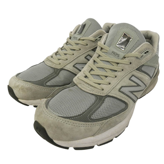 NEW BALANCE ニューバランス M990GL5 990V5 Gray グレー スエード メッシュ ローカット スニーカー グレー系 29cm【中古】