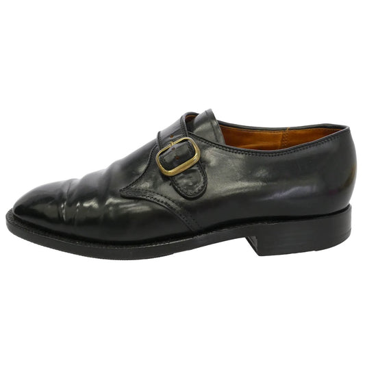 ALDEN オールデン コードバン シングルモンクストラップ レザーシューズ ブラック系 6【中古】