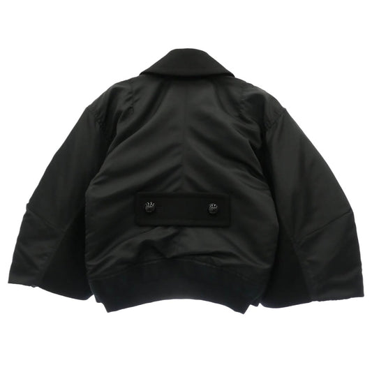 Sacai サカイ 24AW 24-07330 Wool Melton x Nylon Twill Jacket ウール メルトン ナイロン ツイル ジャケット ブラック系【中古】