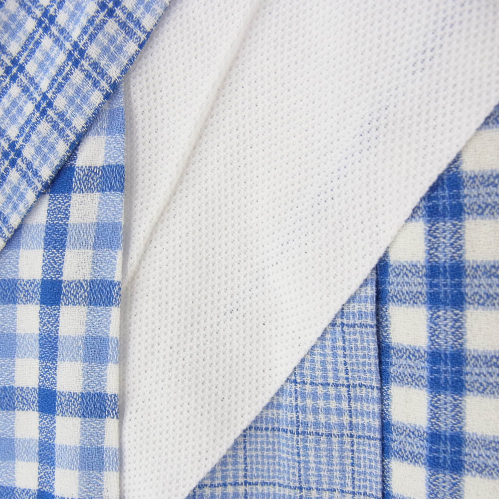 COMME des GARCONS コムデギャルソン CDG SHIRT パッチワーク チェック 長袖 シャツ ブルー系 XL【中古】