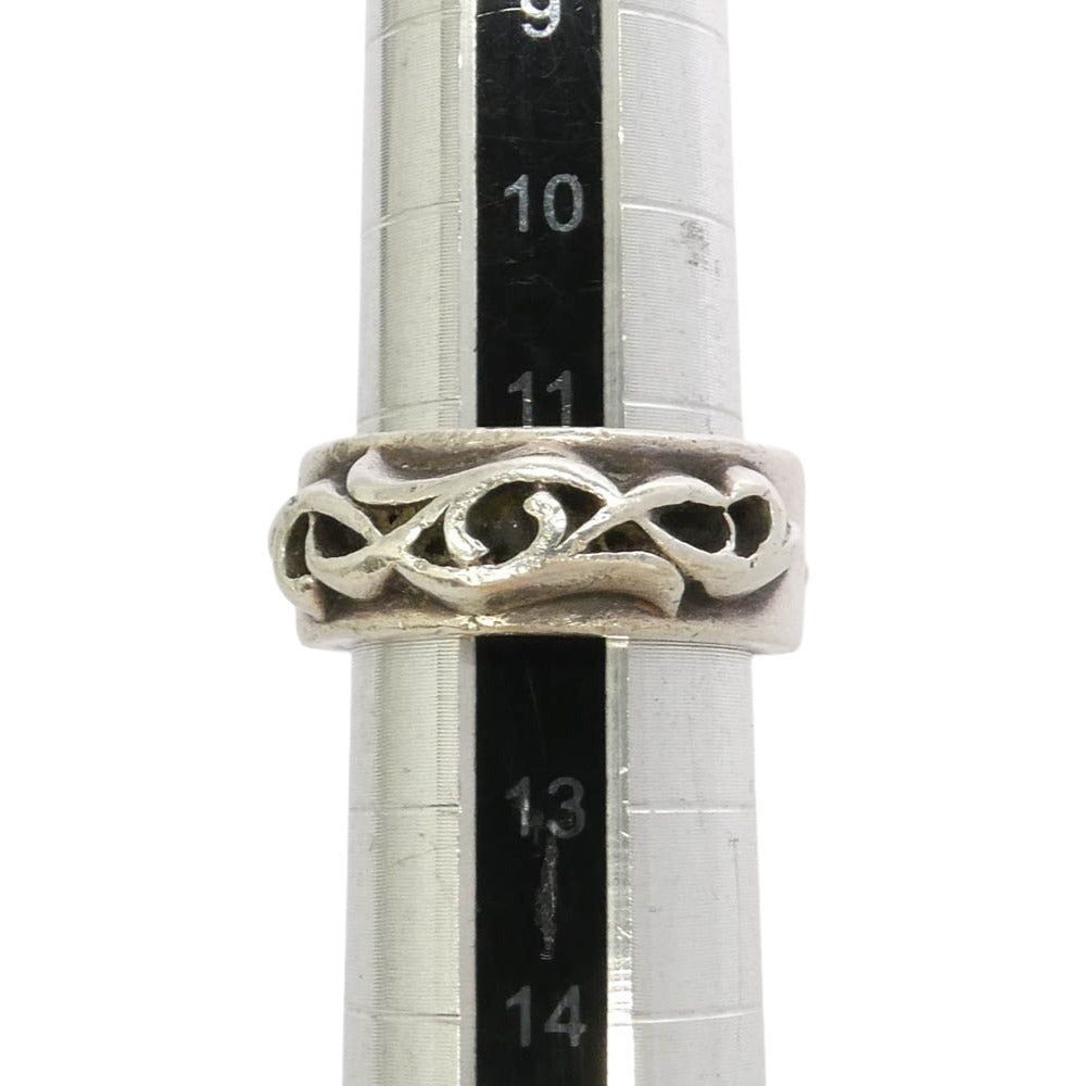 CHROME HEARTS クロムハーツ(原本無) DBL NARROW VINE BAND ダブルナロー ヴァイン バンド リング シルバー系 約11.5号【中古】