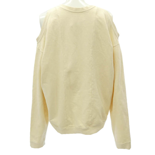 MAISON MARGIELA メゾンマルジェラ S51GU0080 ショルダーレス クルーネック 長袖 肩あき スウェット オフホワイト系 XS【中古】