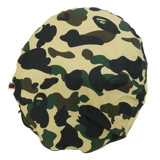 A BATHING APE アベイシングエイプ 1ST ABC CAMO CIRCLE FLUFFY BEADS CUSHION ファースト カモ サークル フラッフィー ビーズクッション イエロー系 マルチカラー系【美品】【中古】