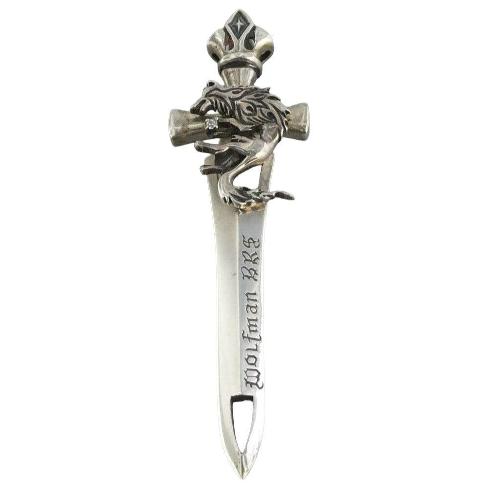 WOLFMAN B.R.S ウルフマンブラザーズ ホワイト ファング ロングブレード ペンダントトップ シルバー系【中古】 WOLFMAN B.R.S ウルフマンブラザーズ ホワイト ファング ロング