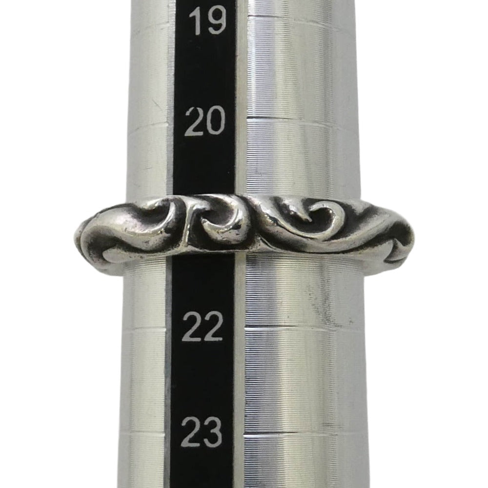 CHROME HEARTS クロムハーツ(原本無) SCRL BAND スクロールバンド リング シルバー系 21号【中古】