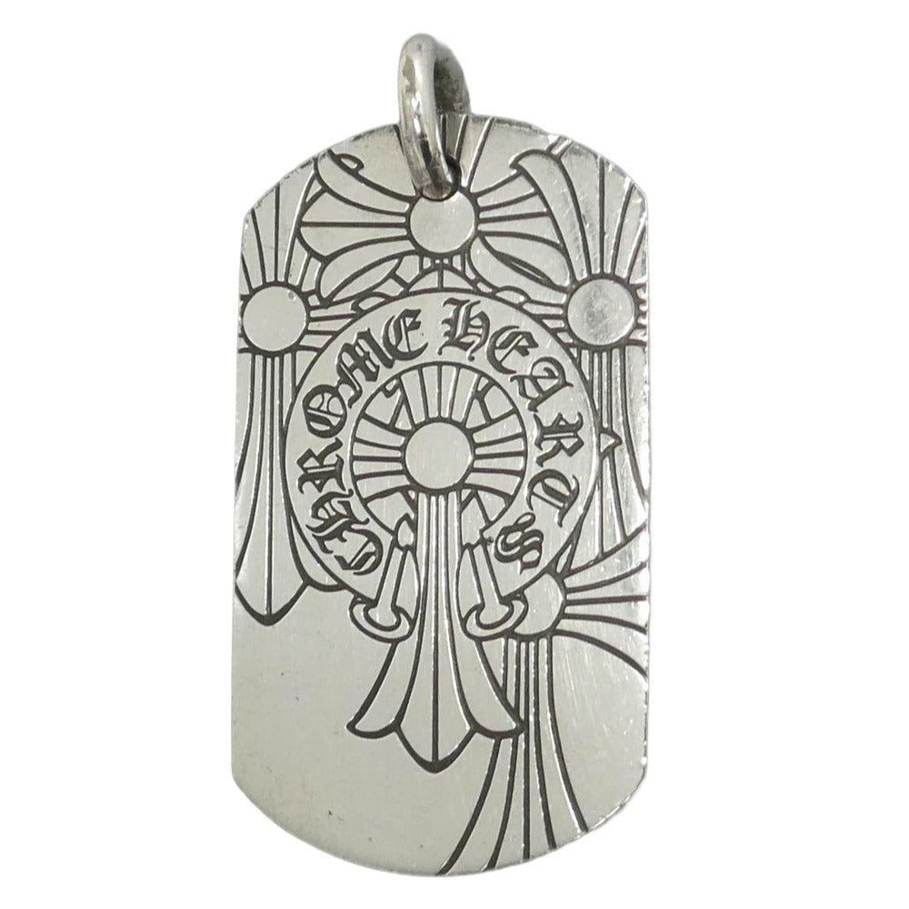 CHROME HEARTS クロムハーツ（原本無） D TAG LRG GOD BLESS ゴッドブレス ドッグタグ ラージ ペンダントトップ シルバー系【中古】 CHROME HEARTS クロムハーツ（原本無） D TAG LRG GOD BLESS ゴッド