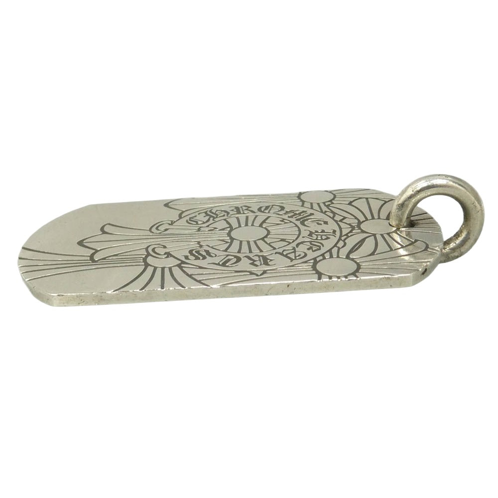 CHROME HEARTS クロムハーツ(原本無) D TAG LRG GOD BLESS ゴッドブレス ドッグタグ ラージ ペンダントトップ シルバー系【中古】