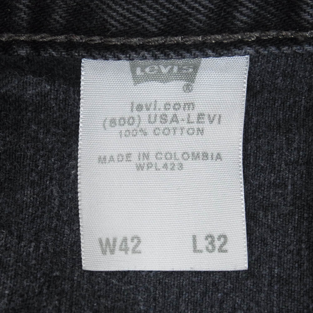 Levi's リーバイス 00s USA製 501 501-0660 サークルR ボタン裏刻印689 ボタンフライ デニム パンツ ブラック系 42【中古】