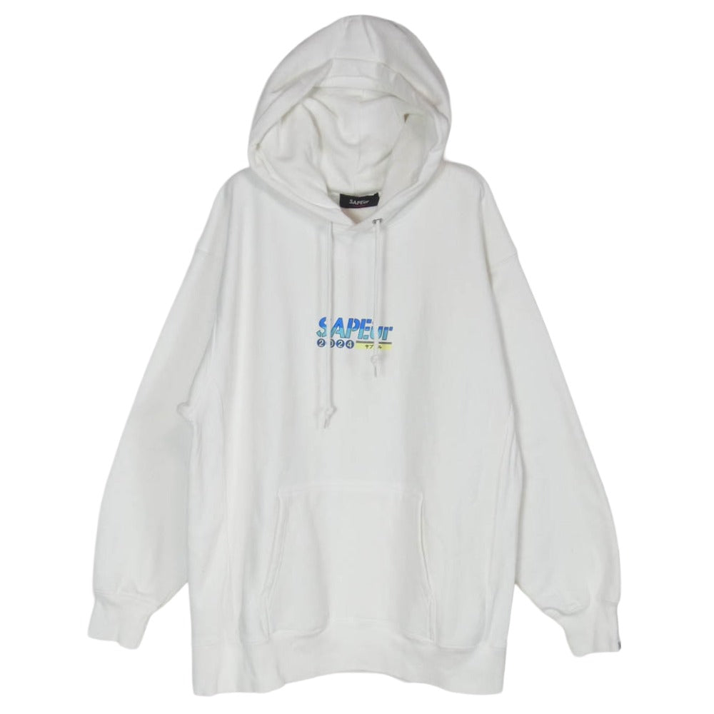 SAPEUR サプール 24SS 501-0660 DIVINE DRAGON HEAD HOODIE ロッドマン ディバイン ドラゴン ヘド フーディー パーカー ホワイト系 XL【中古】 SAPEUR サプール 24SS 501-0660 DIVINE DRAGON HEAD HOODIE ロッドマン