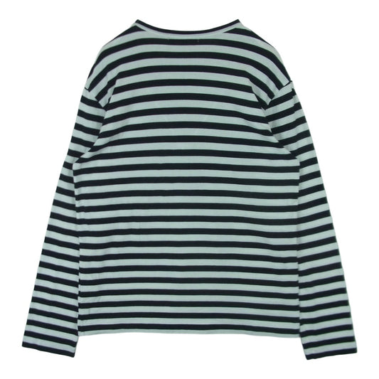 COMME des GARCONS コムデギャルソン PK-T067 AD2012 本ライン クロス ボーダー ラメ プリント 長袖 カットソー ブラック系 ホワイト系 M【中古】