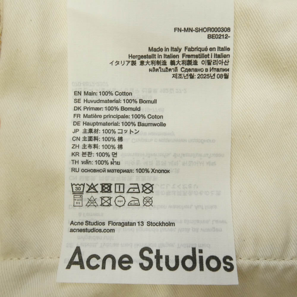 ACNE STUDIOS アクネストゥディオズ FN-MN-SHOR0030B トロンプルイユ プリント ルーズ フィット デニム ショーツ 転写 パンツ ライトブルー系 52【中古】