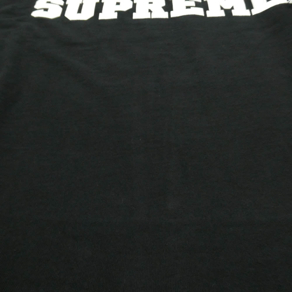 Supreme シュプリーム 25AW Collegiate Applique S/S Top カレッジ アップリケ 半袖 Tシャツ ブラック系 L【美品】【中古】
