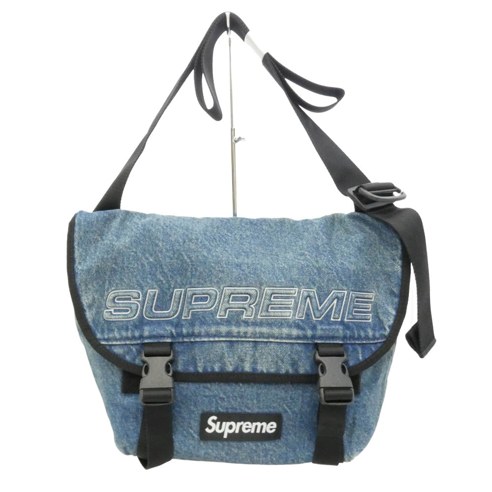 Supreme シュプリーム 25AW Denim Messenger Bag デニム メッセンジャー ショルダーバッグ インディゴブルー系 ブラック系【極上美品】【中古】 Supreme シュプリーム 25AW Denim Messenger Bag デニム