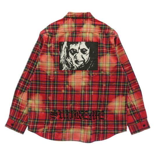 Supreme シュプリーム 25AW x The Exorcist エクソシスト Flannel Shirt チェック 長袖 フランネルシャツ Lサイズ レッド系 マルチカラー系 L【極上美品】【中古】