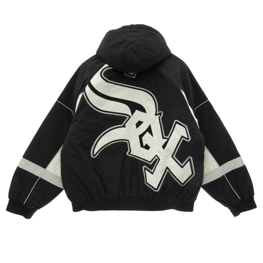 Supreme シュプリーム 25AW × Chicago White Sox シカゴ ホワイトソックス Stadium Jacket スタジアム ジャケット フーデッド スタジャン Lサイズ ダークネイビー系 L【極上美品】【中古】