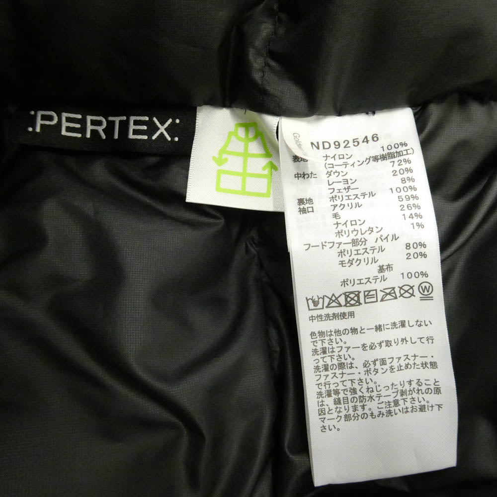 THE NORTH FACE ノースフェイス ND92546 GORE-TEX Antarctica Parka ゴアテックス アンタークティカパーカ ファー ダウン ジャケット アビエイターネイビー系 L【新古品】【未使用】【中古】