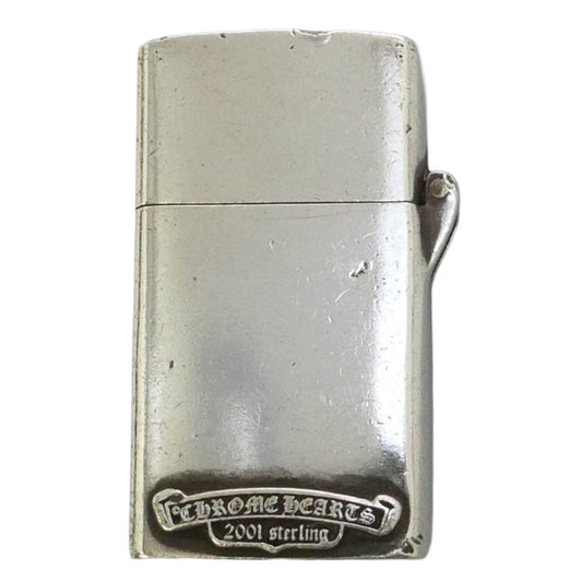 CHROME HEARTS クロムハーツ(原本無) ZIPPO LIGHTERZ-V2 スモールCHクロス ナロージッポ ライター シルバー系【中古】