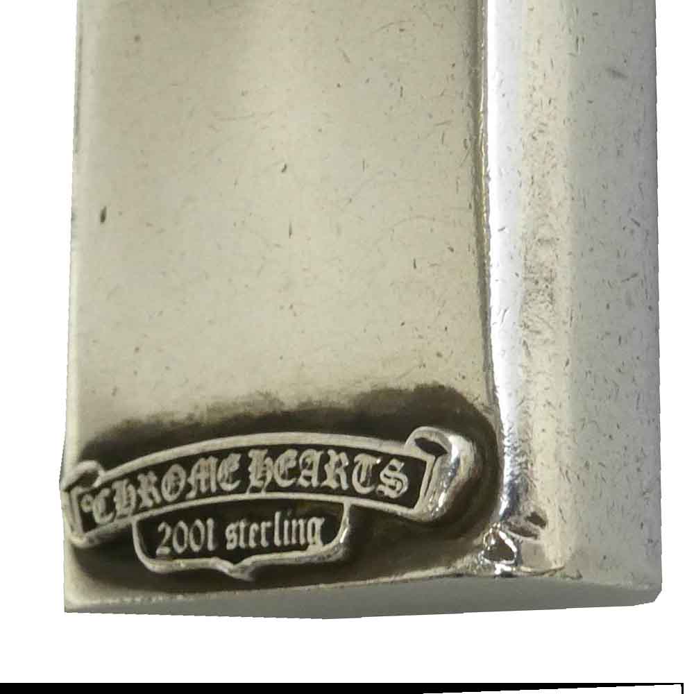 CHROME HEARTS クロムハーツ(原本無) ZIPPO LIGHTERZ-V2 スモールCHクロス ナロージッポ ライター シルバー系【中古】