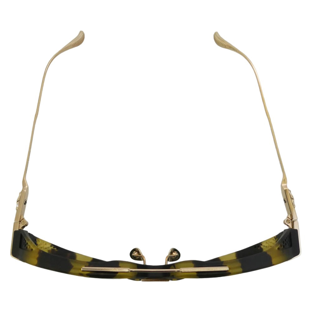 CHROME HEARTS クロムハーツ(原本無) HUGH JAYNUS ティアドロップ サングラス アイウェア ブラック系 イエロー系 60□12-140【美品】【中古】