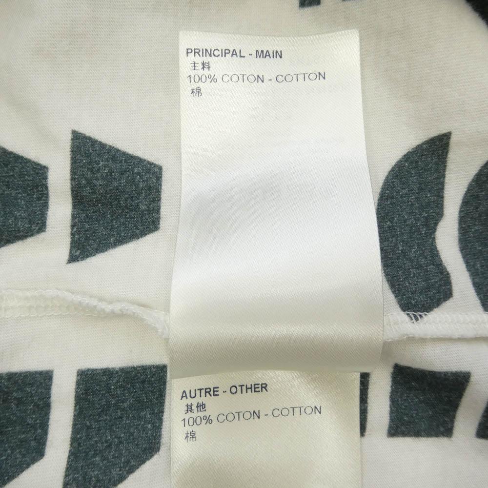 LOUIS VUITTON ルイ・ヴィトン 21SS RW211W ZQU FKTS13 リバース シグネチャー チェーンデザイン Tシャツ 半袖カットソー ホワイト系 グレー系 XS【中古】