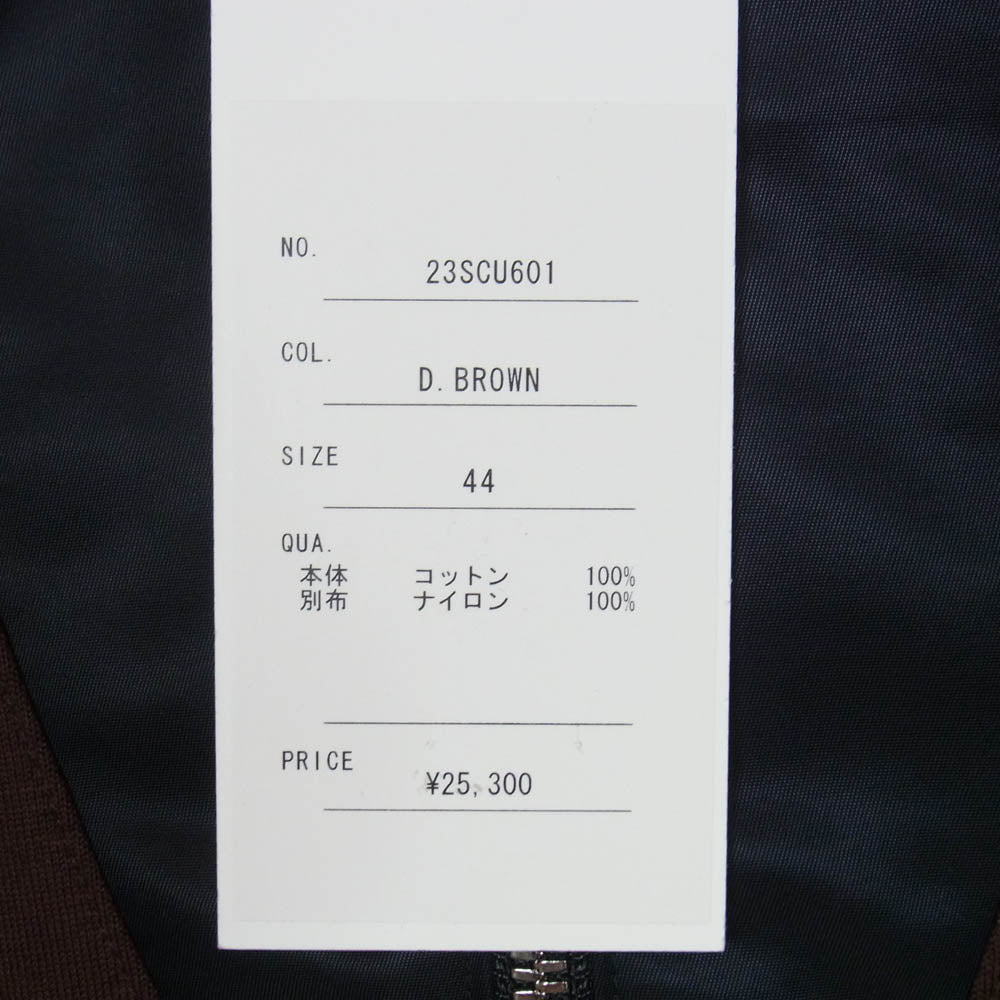 チノ 23SCU601 EX.HYBRID S/S HALF ZIP TEE THE TOKYO別注 ハイブリット ハーフジップ 異素材 半袖 Tシャツ ブラウン系 44【極上美品】【中古】