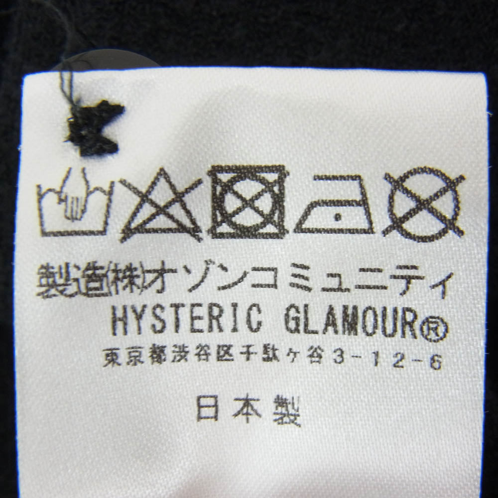 HYSTERIC GLAMOUR ヒステリックグラマー 22SS 02211CH02 SECRET SERVICE バックガール プリント 半袖シャツ ブラック系 L【中古】