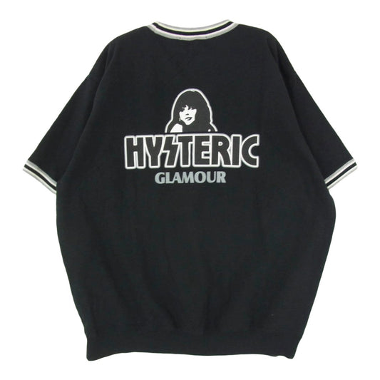 HYSTERIC GLAMOUR ヒステリックグラマー 02232CS01 HG CORPS LOGO 半袖 スウェット カットソー ブラック系 L【美品】【中古】