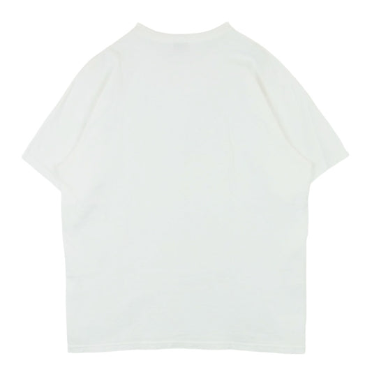 DELUXE デラックス クルーネック 半袖 Tシャツ カットソー コットン 日本製 ホワイト系 アイボリー系 XL【中古】