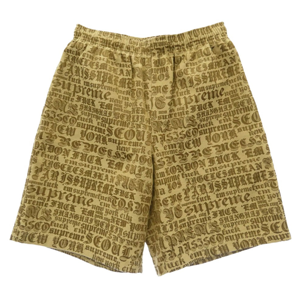 Supreme シュプリーム 25SS Cities Jacquard Short Tan シティーズ ジャカード ショーツ ハーフ パンツ タン ライトブラウン系 M【新古品】【未使用】【中古】 Supreme シュプリーム 25SS Cities Jacquard Short Tan シティーズ