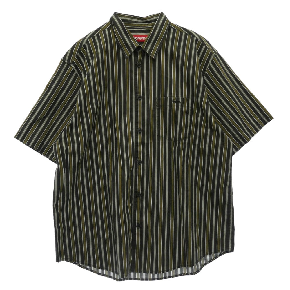 Supreme シュプリーム 24SS Loose Fit Multi Stripe S/S Shirt ルーズ フィット マルチ ストライプ 半袖 シャツ マルチカラー系 L【中古】 Supreme シュプリーム 24SS Loose Fit Multi Stripe S/S Shirt ルーズ