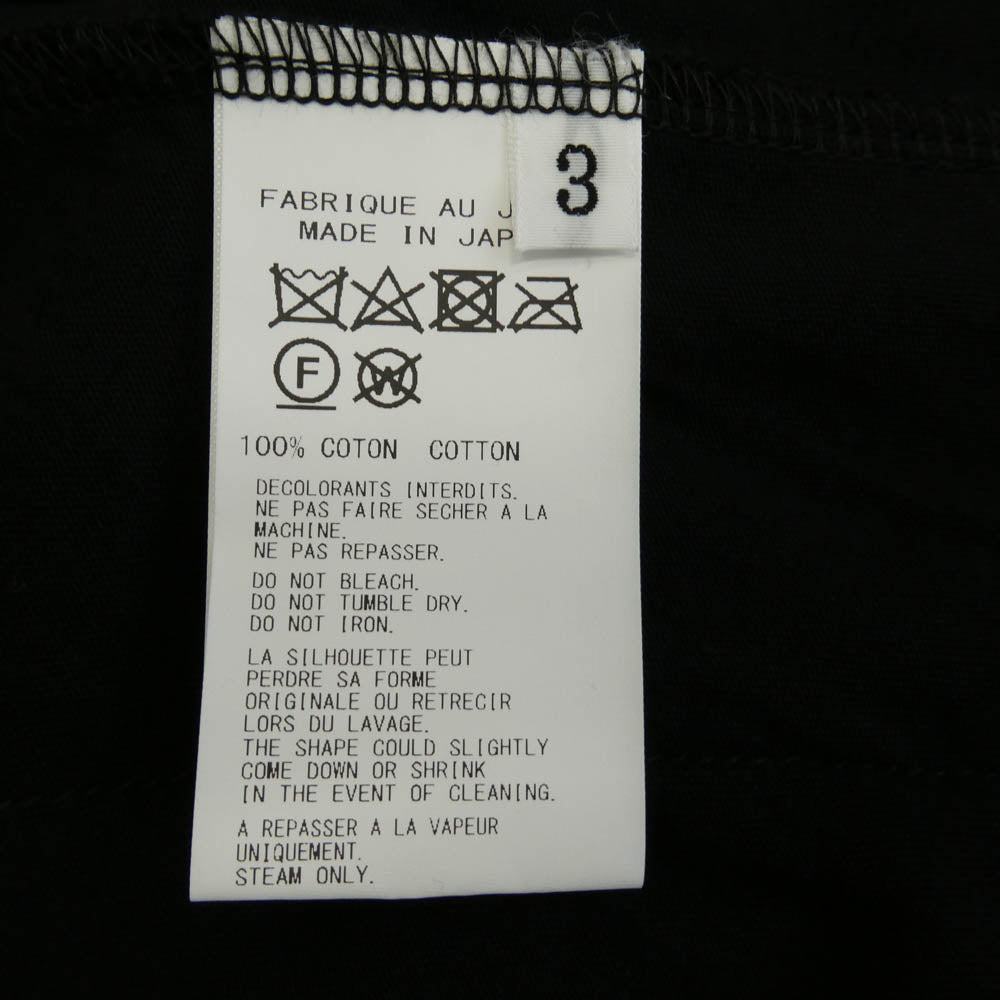 Yohji Yamamoto POUR HOMME ヨウジヤマモトプールオム HO-T72-085 変形 ポケット デザイン 半袖 Tシャツ カットソー ブラック系 3【中古】