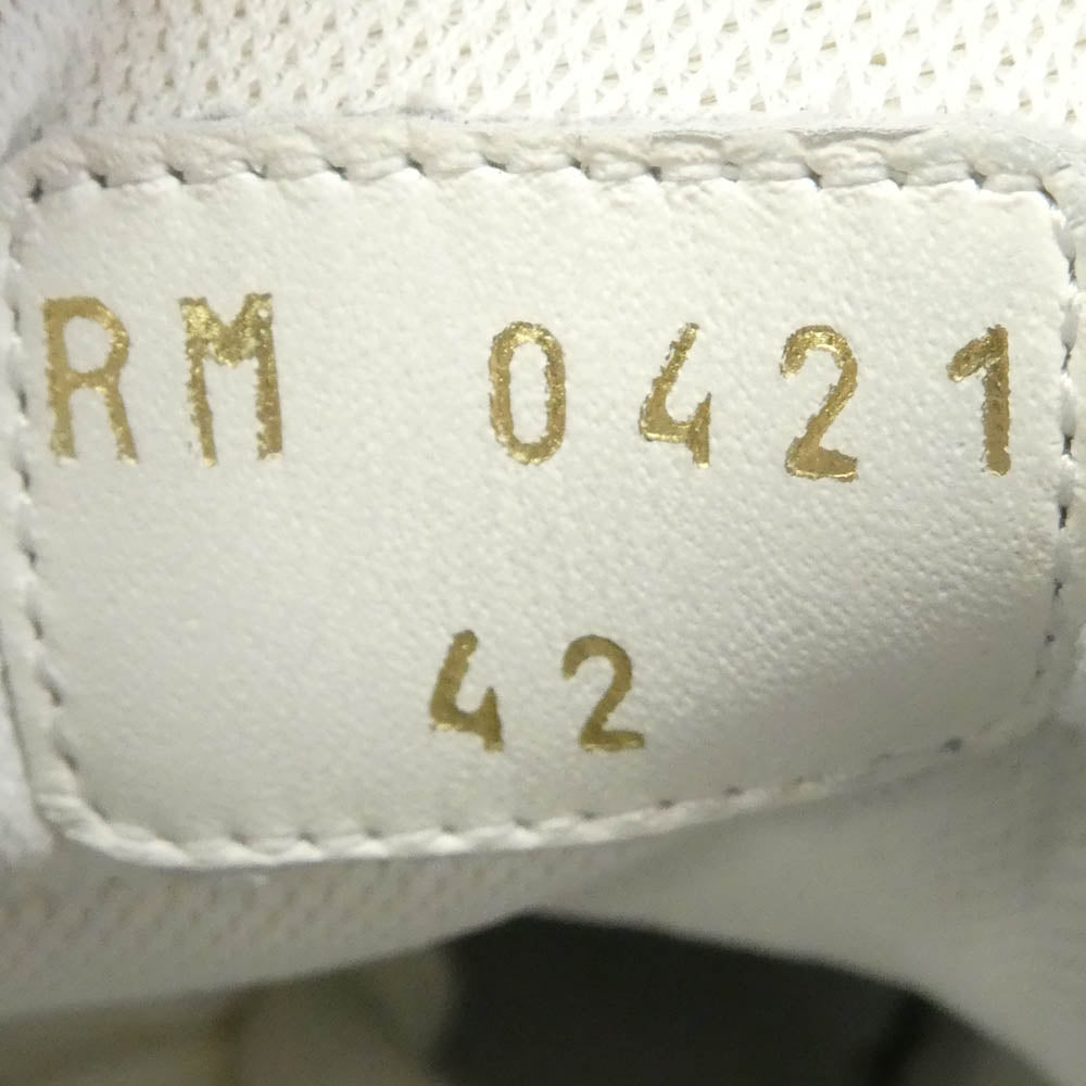 CELINE セリーヌ TRAINER CALFSKIN MID レザー ハイカット スニーカー ブラック系 ホワイト系 42【中古】
