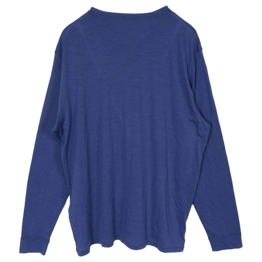 patagonia パタゴニア 25SS 44585 ロングスリーブ キャプリーン クール メリノ ブレンド グラフィック 長袖 Tシャツ ネイビー系 XL【中古】