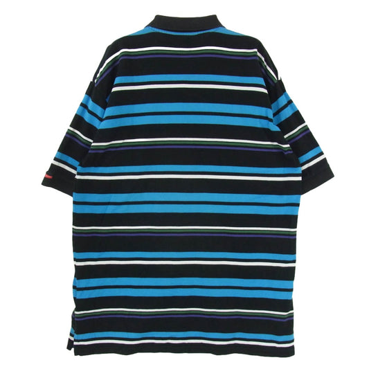WTAPS ダブルタップス CMDT-05 マルチボーダー 半袖 ポロシャツ ブラック系 サイズ表記無【中古】