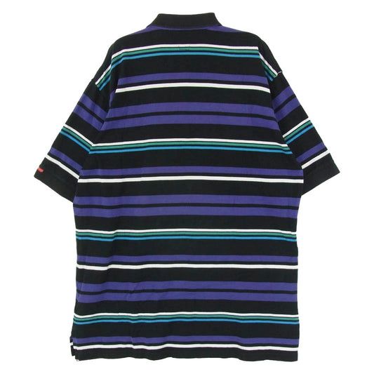 WTAPS ダブルタップス CMDT-05 マルチボーダー 半袖 ポロシャツ ブラック系 サイズ表記無【中古】