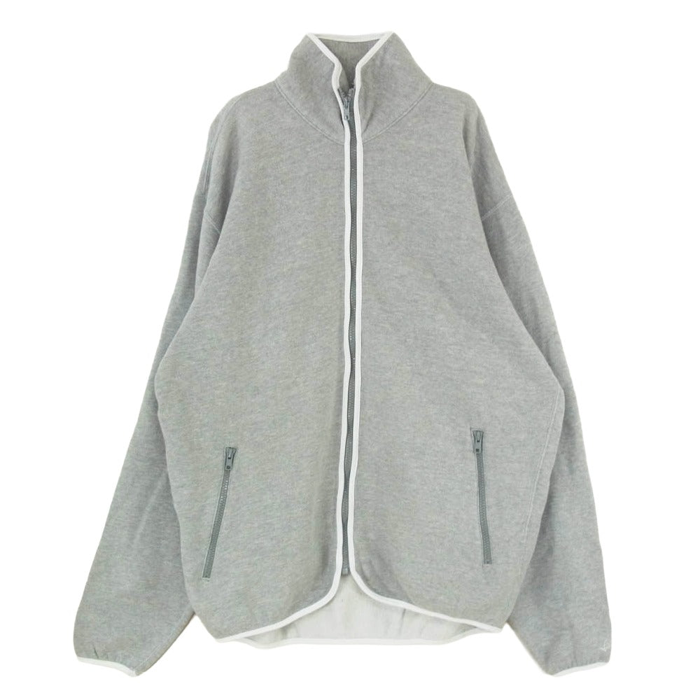 GOODENOUGH グッドイナフ 90s パイピング クラシックロゴ 鹿の子 ジップアップ ジャケット グレー系 1【中古】 GOODENOUGH グッドイナフ 90s パイピング クラシックロゴ 鹿の子