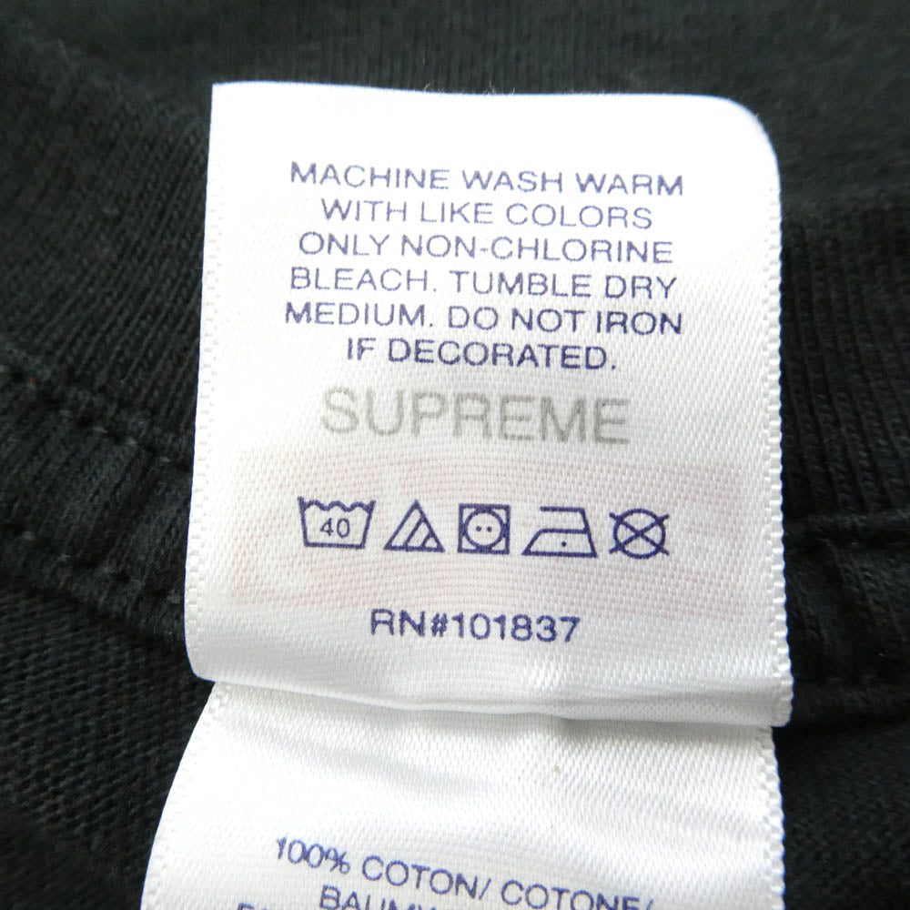 Supreme シュプリーム 24SS Patchwork Tee パッチワーク バックプリント Tシャツ 半袖カットソー ブラック系 L【中古】