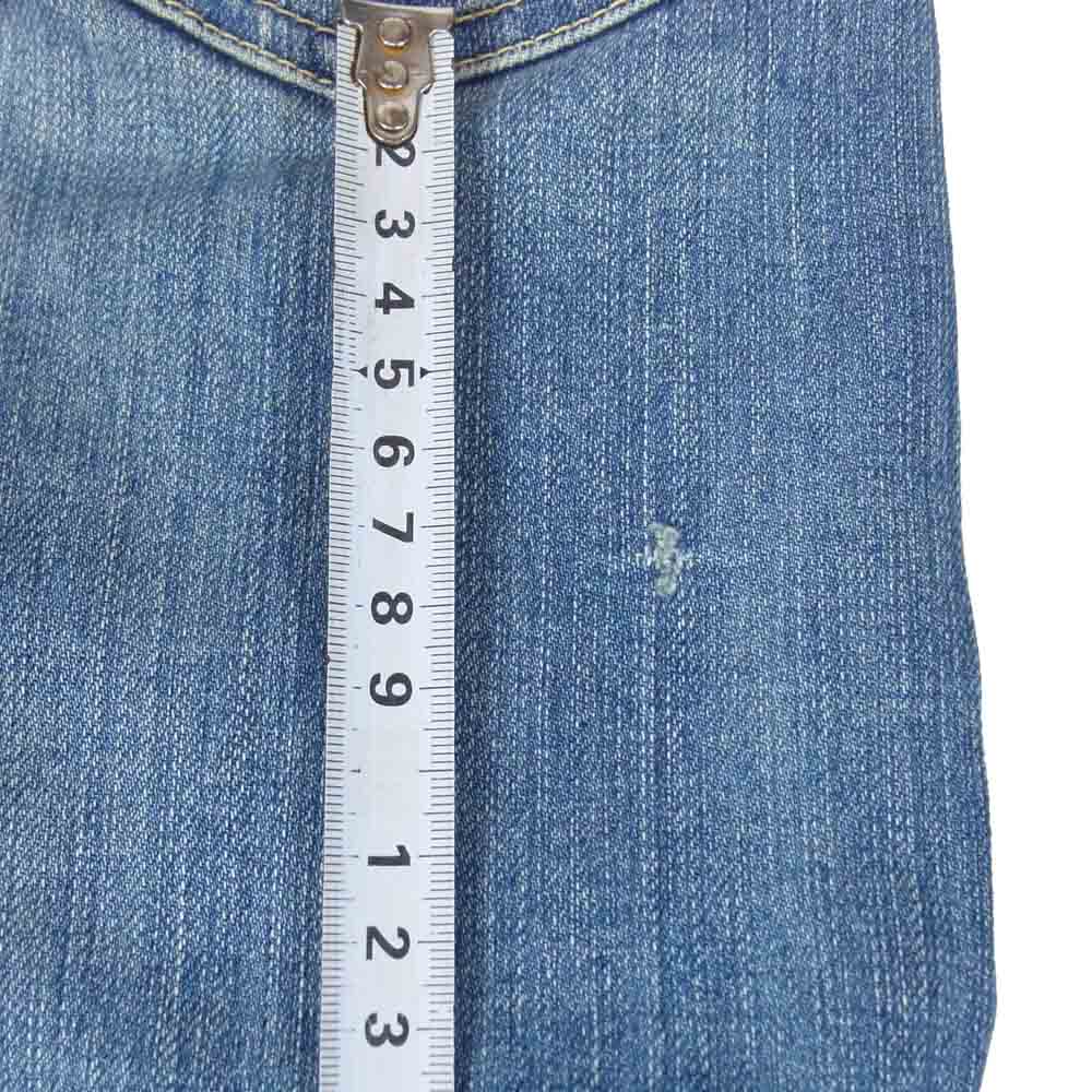 HYSTERIC GLAMOUR ヒステリックグラマー 0222AP13 スタッズ ダメージ加工 ストレート スリム ストレッチ デニムパンツ インディゴブルー系 28【中古】