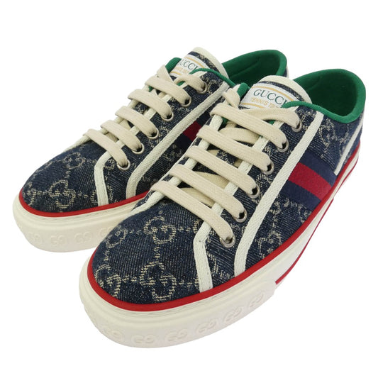 GUCCI グッチ Tennis 1977 GGキャンバス スニーカー マルチカラー系 36【美品】【中古】
