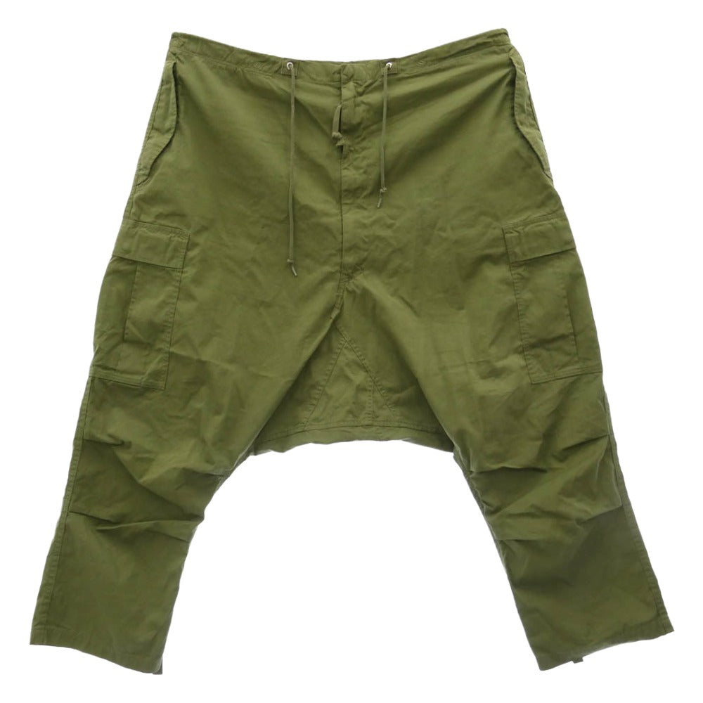 JUNYA WATANABE COMME des GARCONS MAN ジュンヤワタナベコムデギャルソンマン Needles ニードルス 25SS WP-P901 Rebuild By Needles  dropcrotch cropped cargopants ドロップクロッチ クロップドカーゴパンツ カーキ系 L【中古】 JUNYA WATANABE COMME des GARCONS MAN ジュンヤワタナベ
