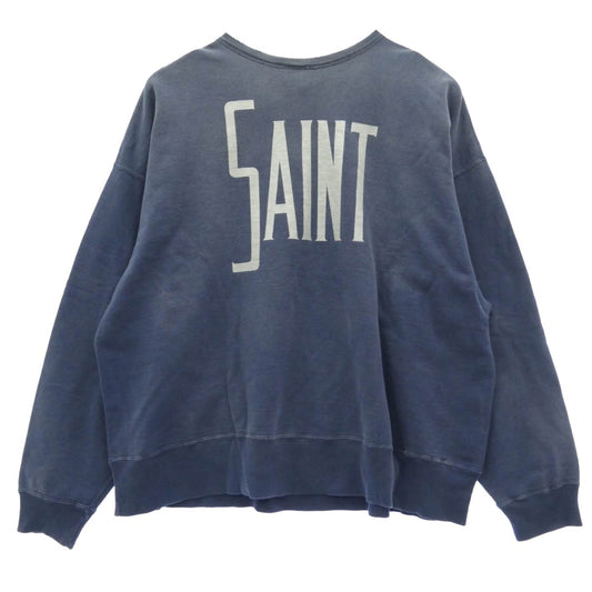 SAINT MICHAEL セントマイケル 25AW SM-HR8-0000-C67 x Disney FANTASIA DNF Crew Neck Sweat ファンタジア クルーネック スウェット ネイビー系 XXL【中古】