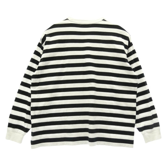 GRAPHPAPER グラフペーパー 21SS GU211-70147B Border L/S Pocket Tee ボーダー ロングスリーブ ポケット 長袖 Tシャツ カットソー ブラック系 ホワイト系 1【中古】
