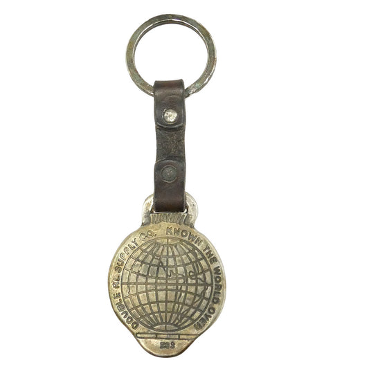 RRL ダブルアールエル レザー メタルプレート キーリング キーホルダー シルバー系【中古】