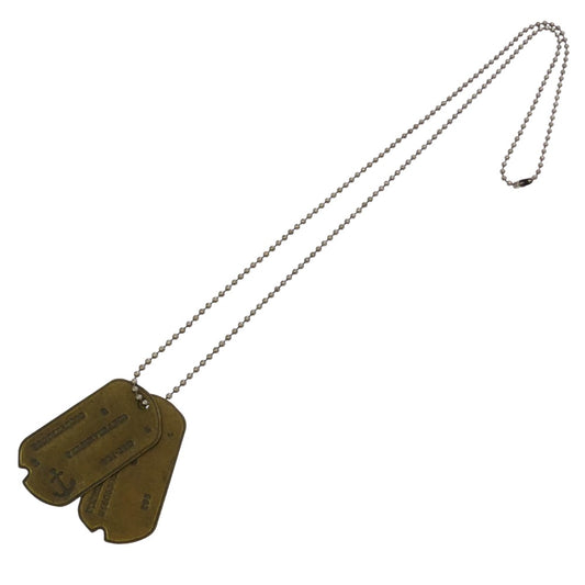 RRL ダブルアールエル WW2 MODIFIED DOG TAG BRASS ドッグタグ ネックレス ゴールド系 シルバー系【中古】