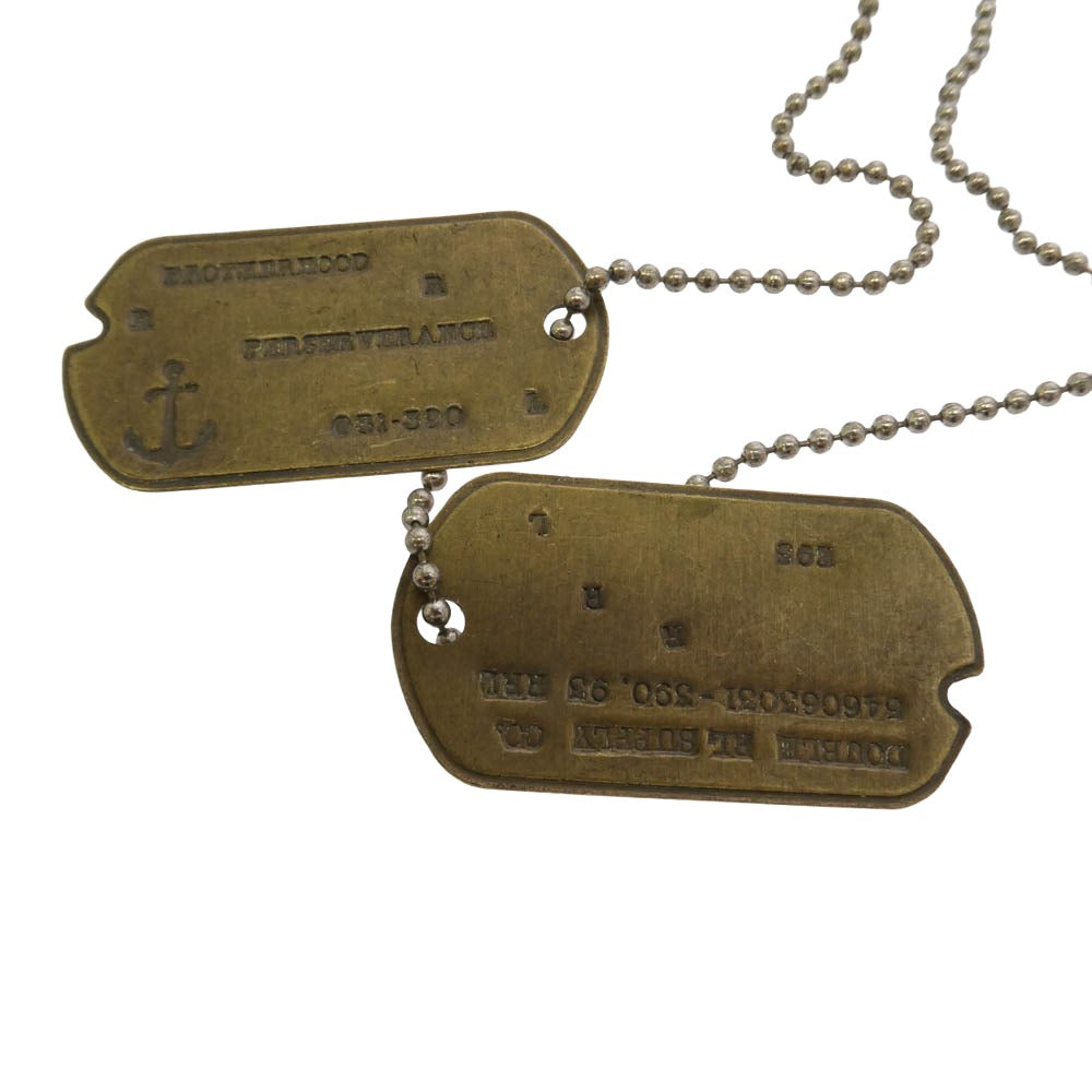 RRL ダブルアールエル WW2 MODIFIED DOG TAG BRASS ドッグタグ ネックレス ゴールド系 シルバー系【中古】
